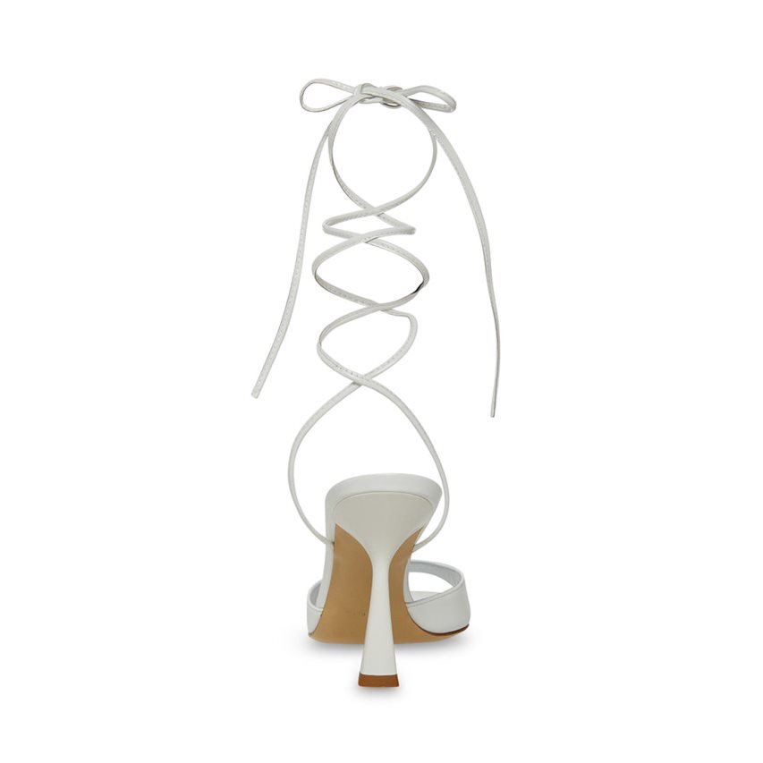Sandalias Tacones Steve Madden Melina Charol Mujer Blancas | ES NK9612